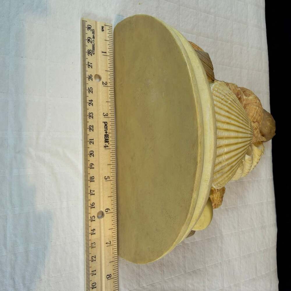 Coastal Seashell resin Wall Mounted shelves Set of 2 Beige/Brown * - Picture 3 of 12